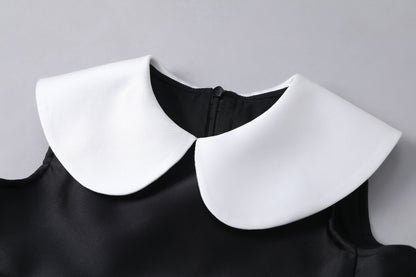 女童经典黑白礼服裙