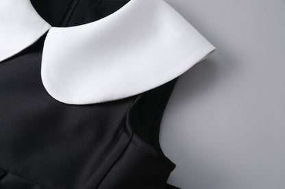 女童经典黑白礼服裙