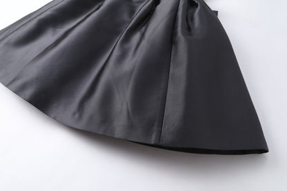 女童经典黑白礼服裙