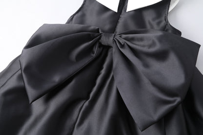 女童经典黑白礼服裙