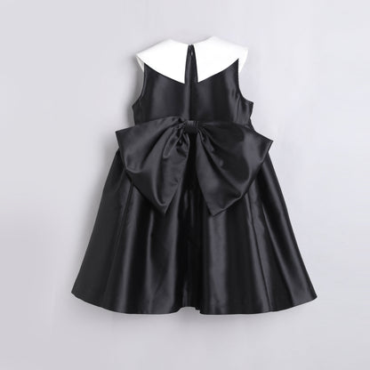 女童经典黑白礼服裙