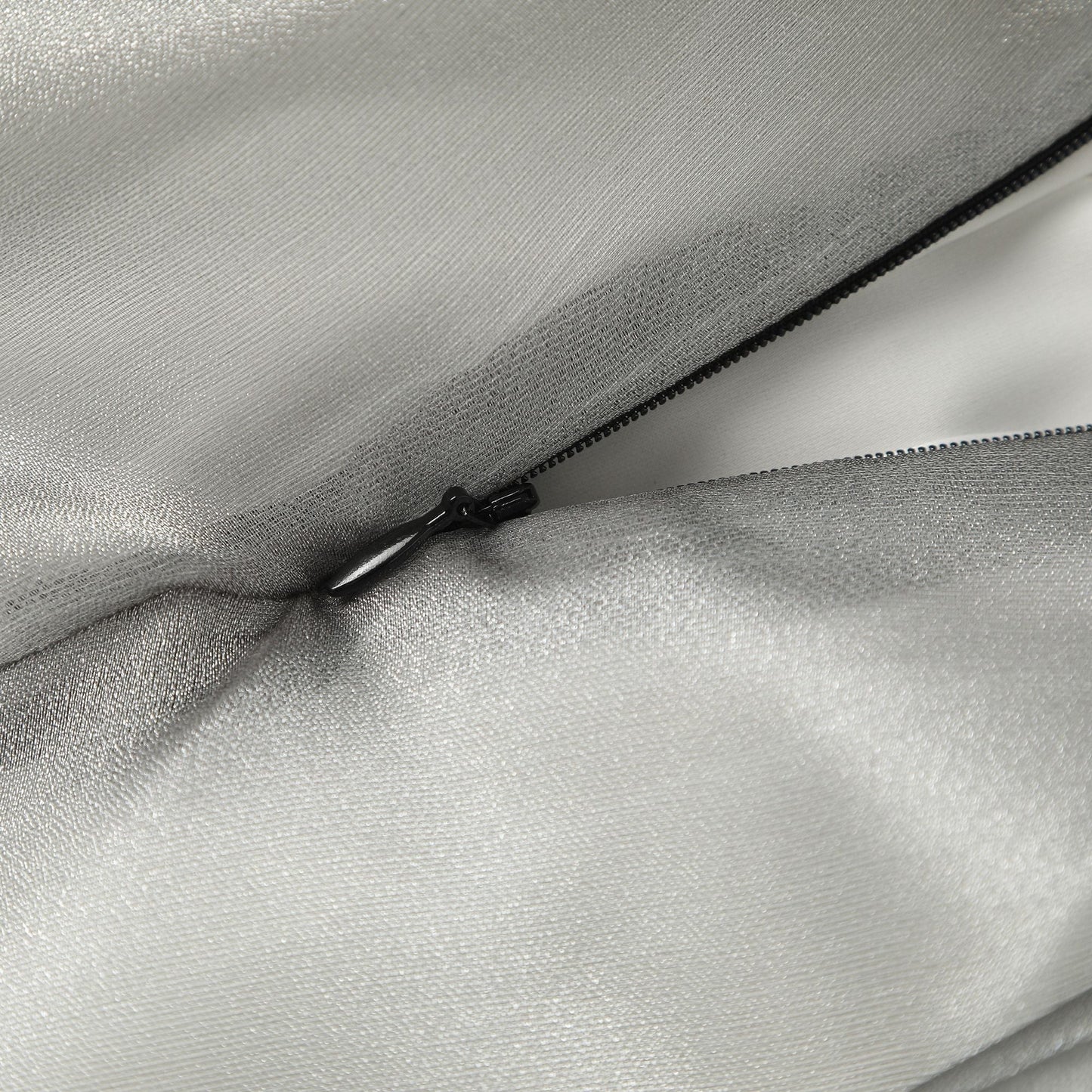女童灰色欧根纱公主袖礼服裙