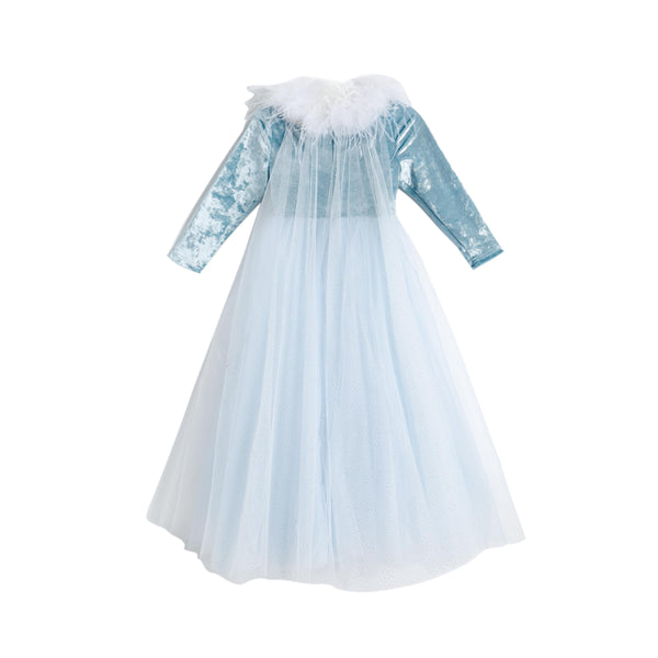 女童高定冰雪羽毛礼服裙