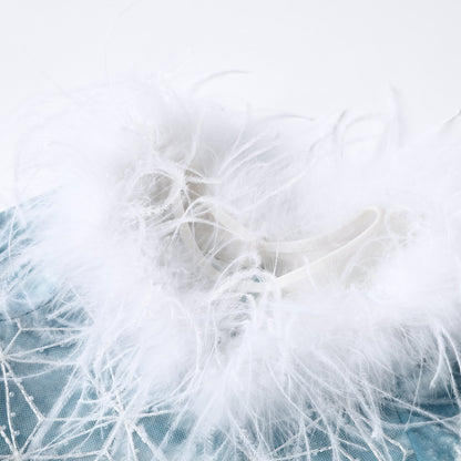 女童高定冰雪羽毛礼服裙