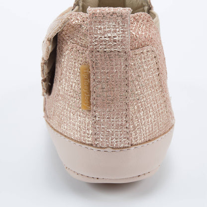 Baby Girls Rose Salmon Shine Leather Shoes