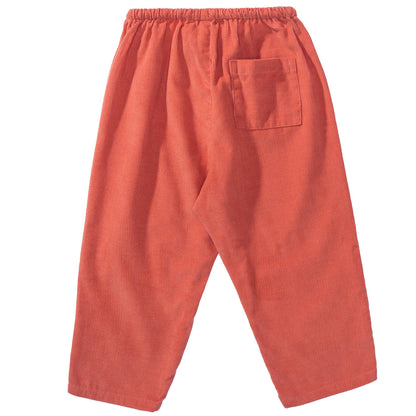 Baby Orange Cotton Trousers