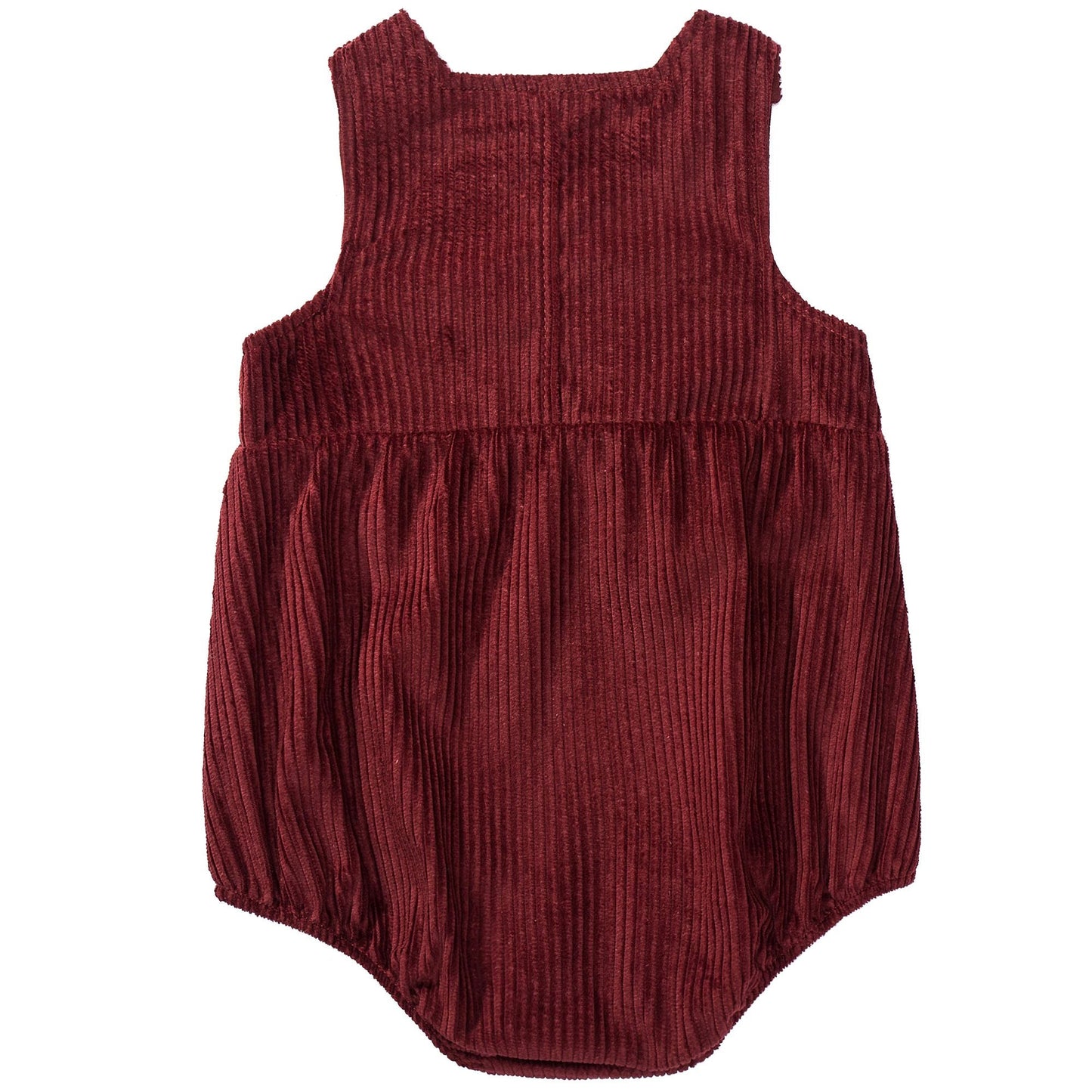 Baby Wine Red Cotton Woven Romper