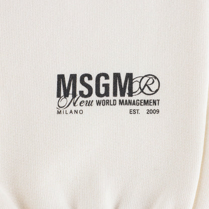 儿童白色Logo棉长裤