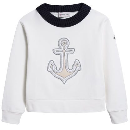 Girls Ivory Printed Sweatshirt