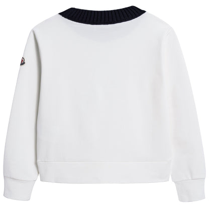 Girls Ivory Printed Sweatshirt