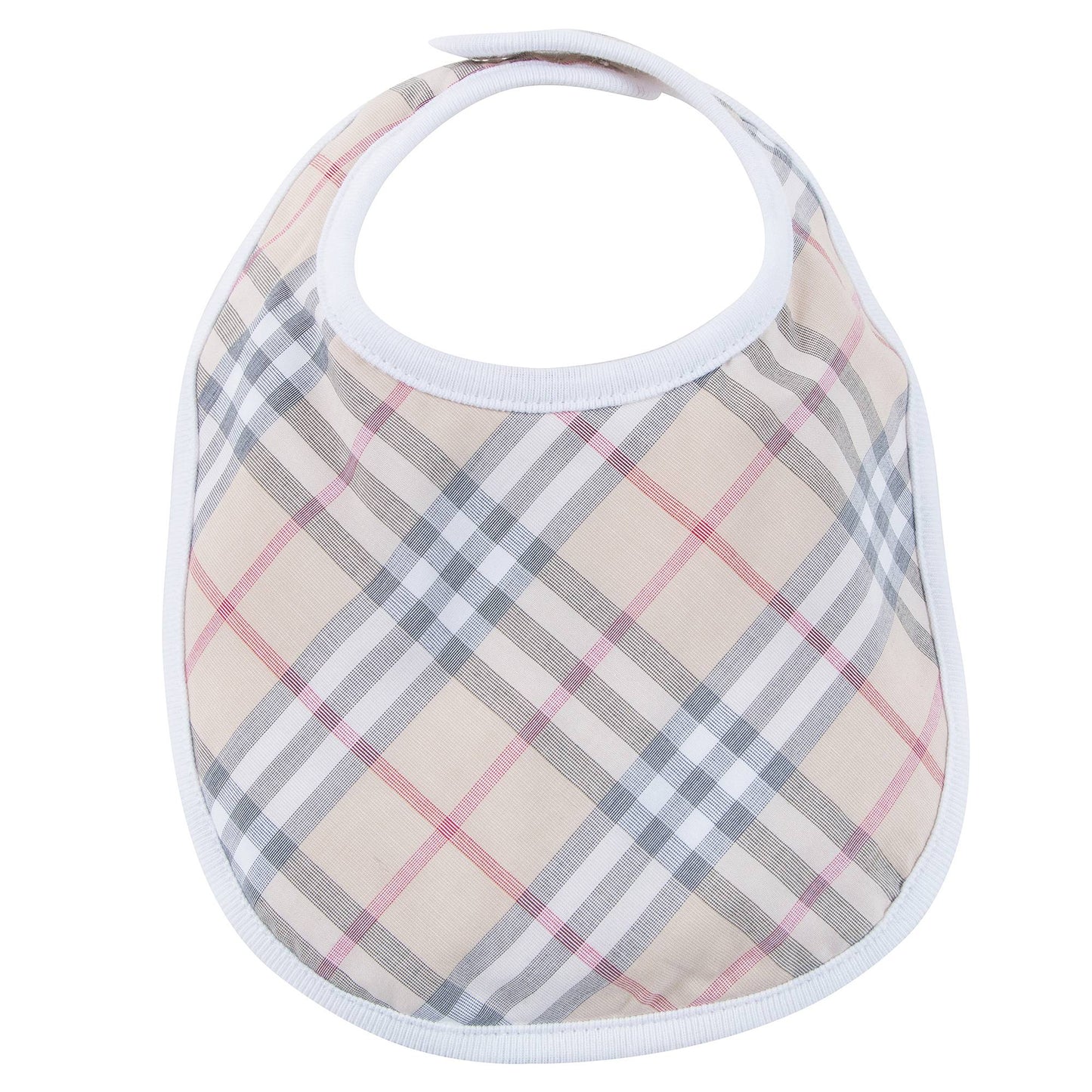 Baby  White  Pale Classic  Check   Cotton  Three-piece Gift Set