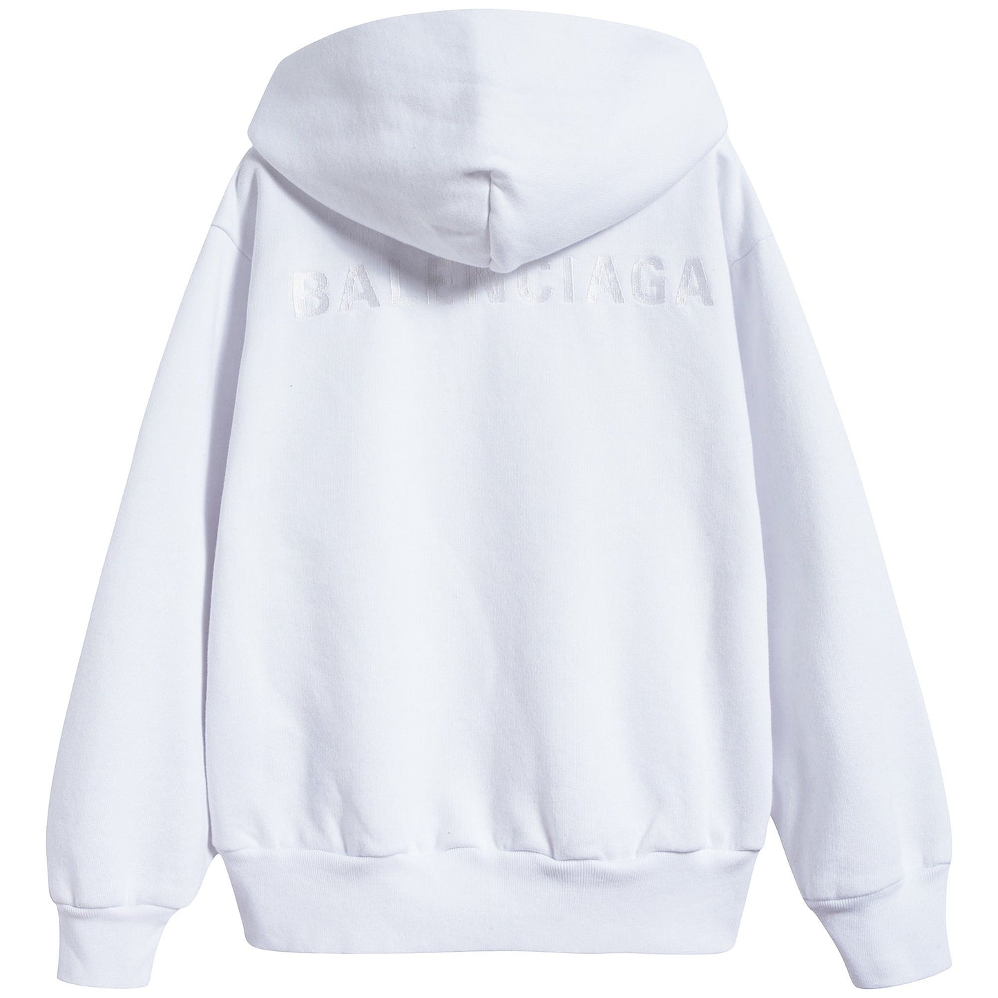 Girls & Boys White Logo Cotton Sweatshirt