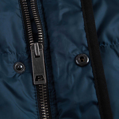Boys Navy Blue Down Padded Hooded Gilet