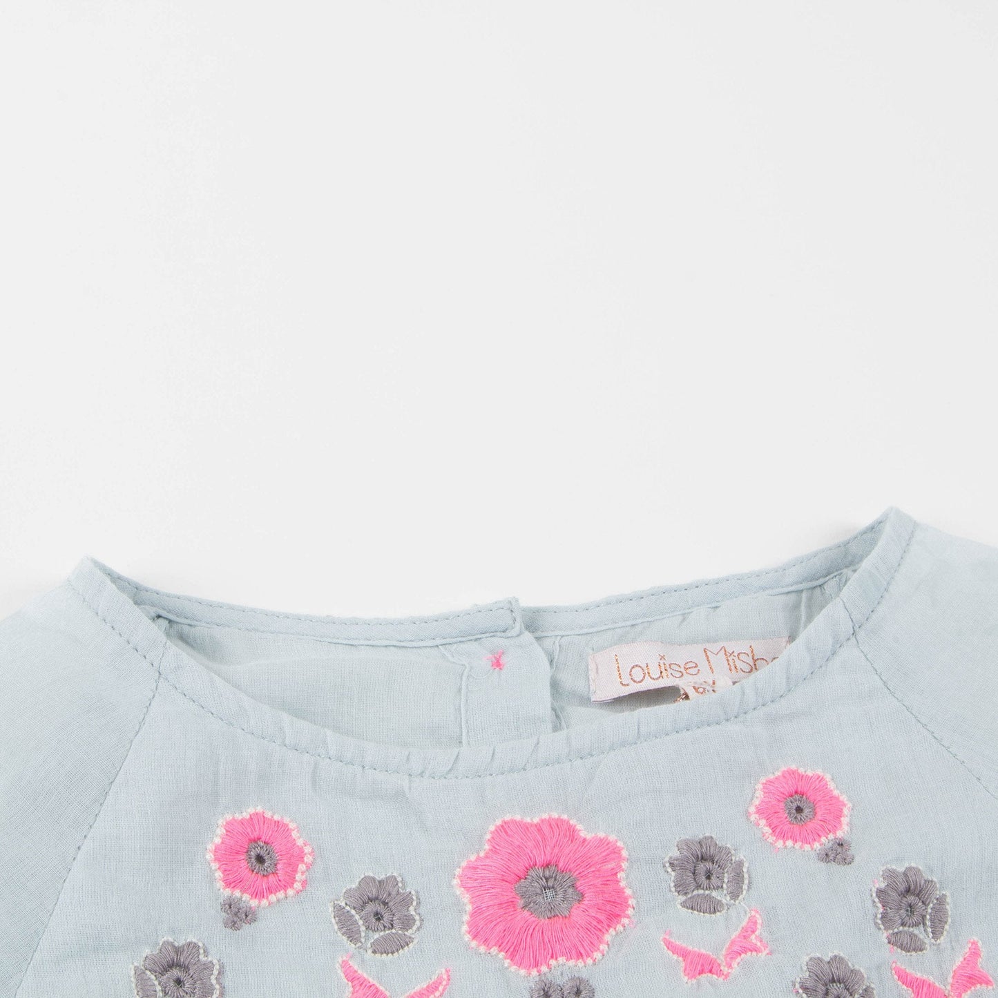 Girls Silver Blue"Sarah" Blouse