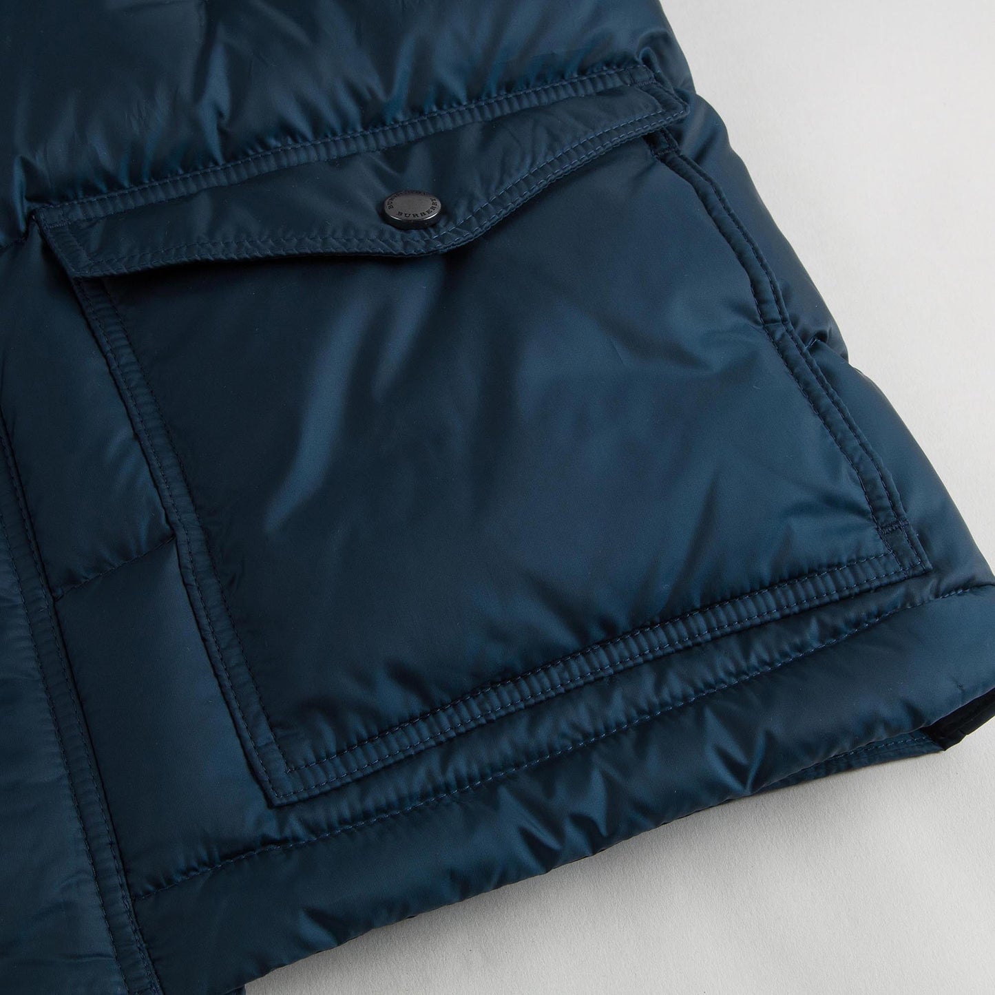 Boys Dark Blue Padded Down Hooded Jacket