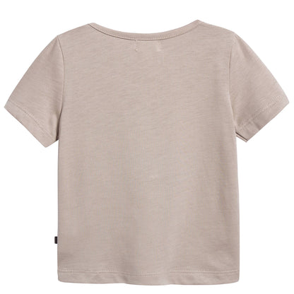 Boys Taupe & Dog Organic Pima Cotton T-shirt