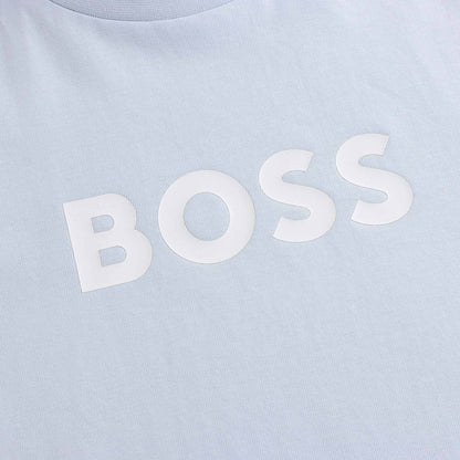 男童浅蓝色Logo棉T恤