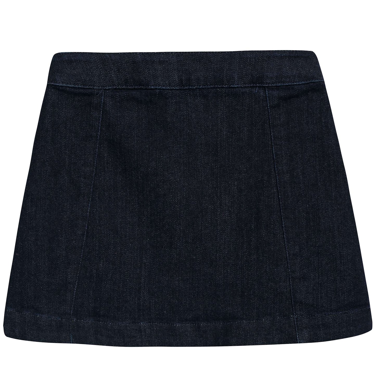 女童蓝色棉刺绣短裙