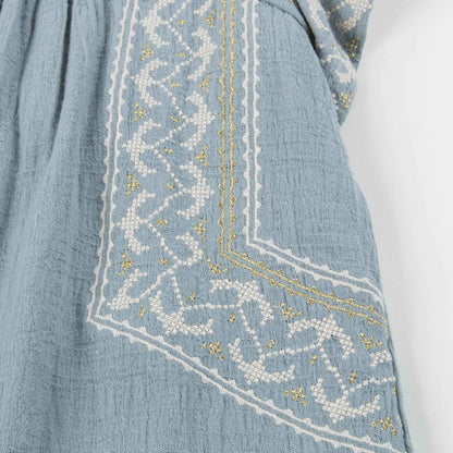 Girls Silver Blue "Numidie" Dress