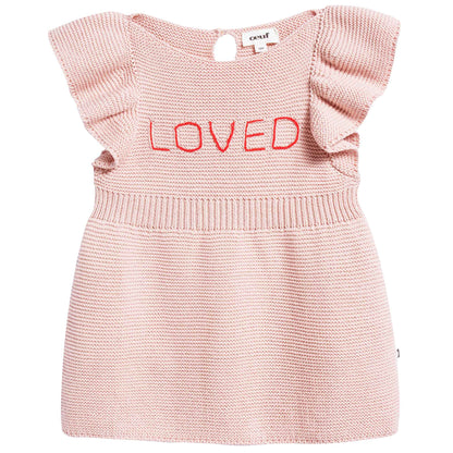 Girls Light Pink Cotton Loved Dress
