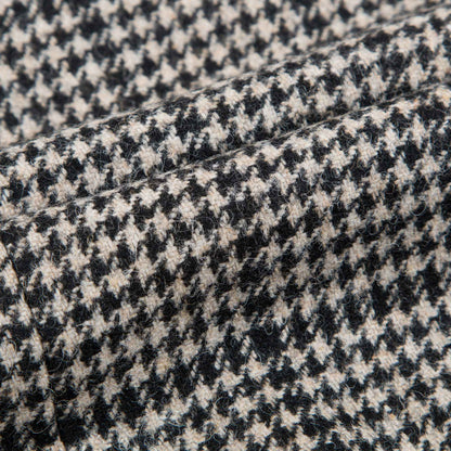 Baby  &  Girls  Black  Houndstooth   Wool  Coat
