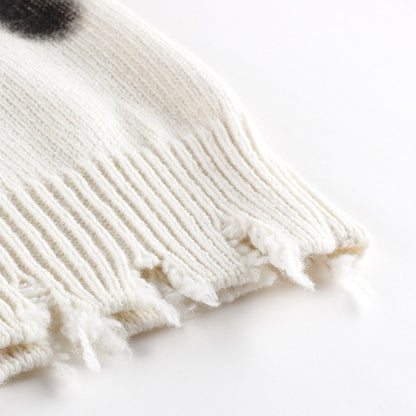 儿童白色Logo羊毛毛衣