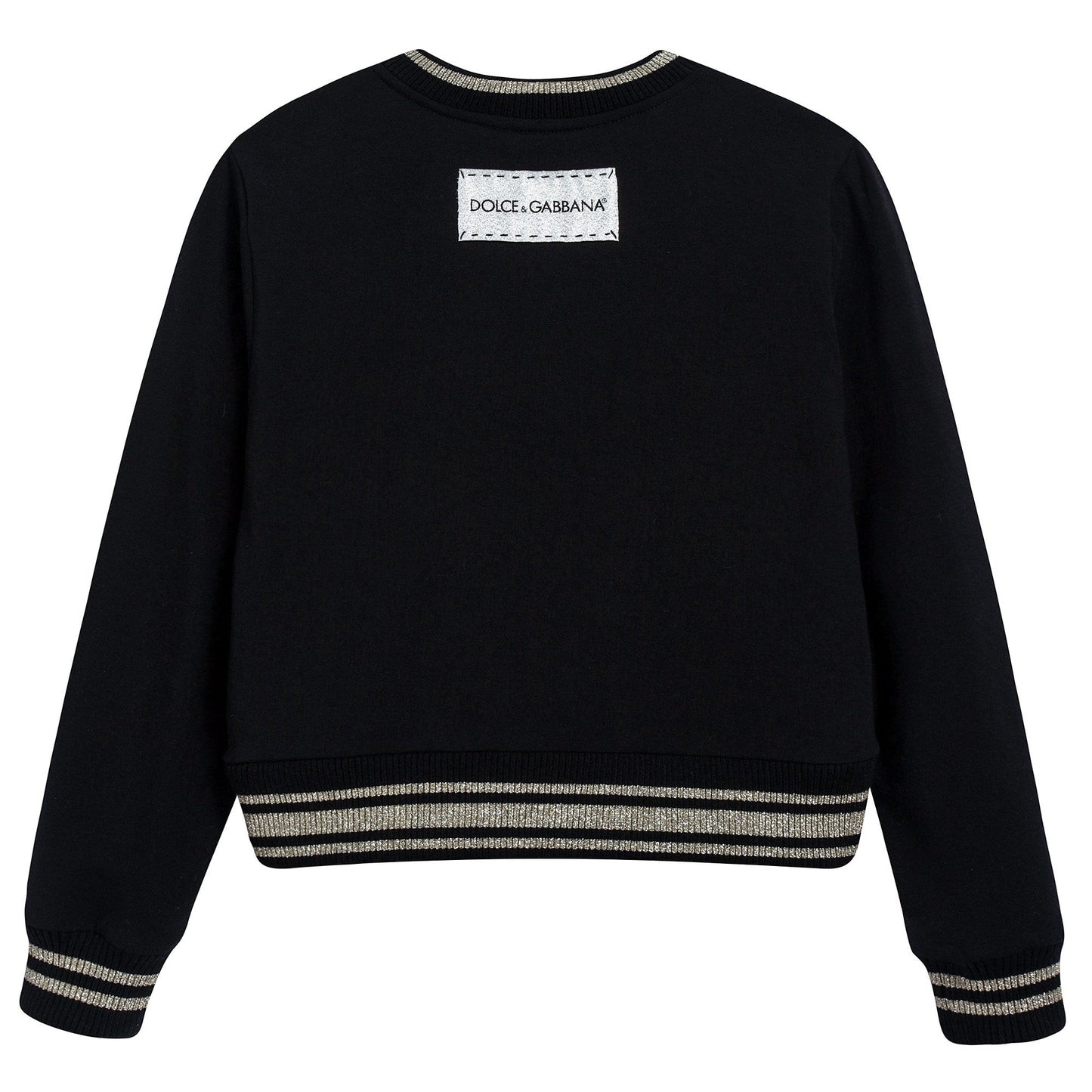 Girls Black "Love" Logo Cotton Sweatshirt