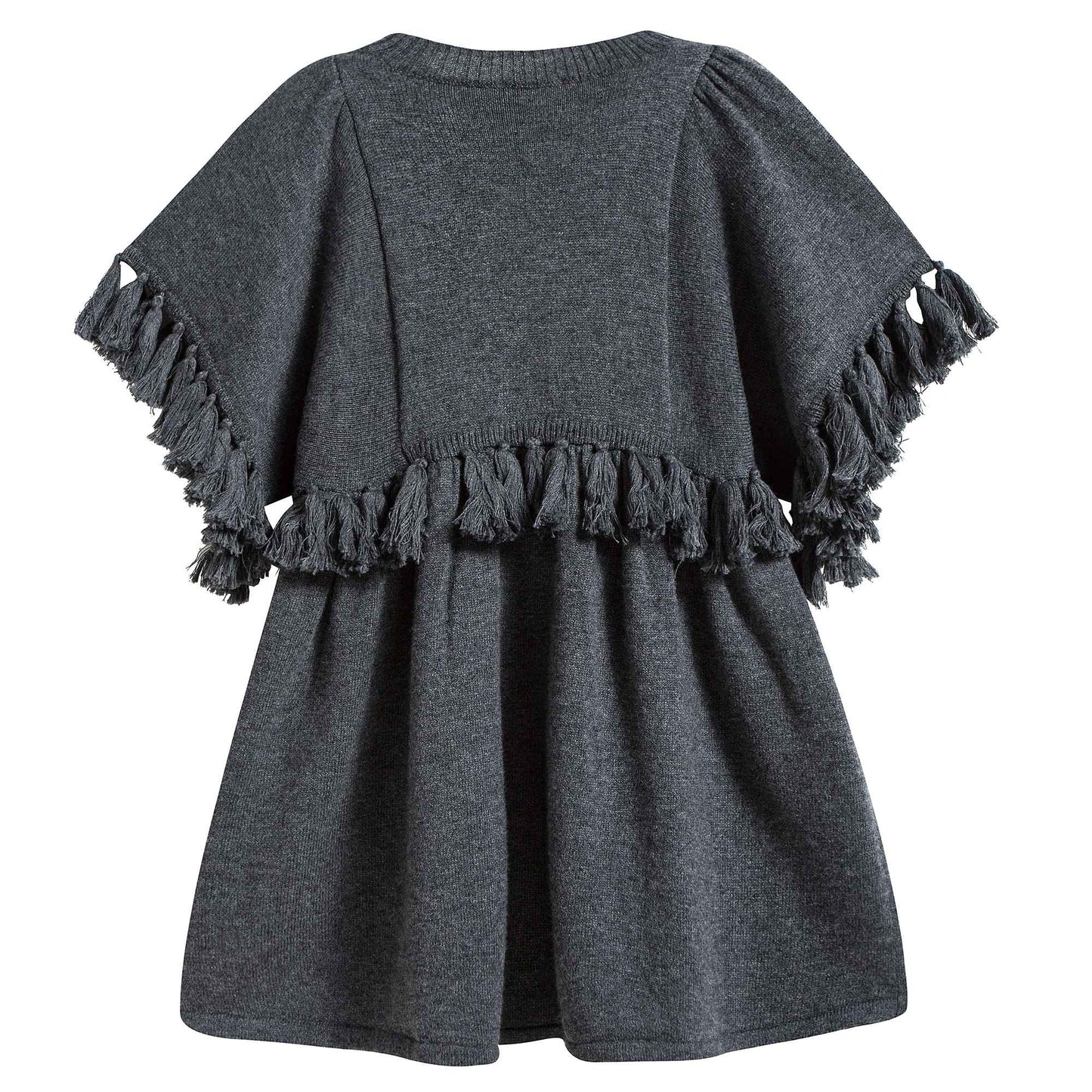 Girls Grey Knitted Dress