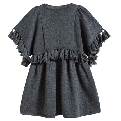 Girls Grey Knitted Dress