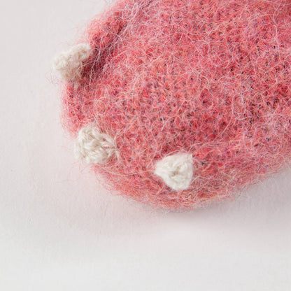 Baby Rose Pink Bunny Alpaca Wool Animal Booties