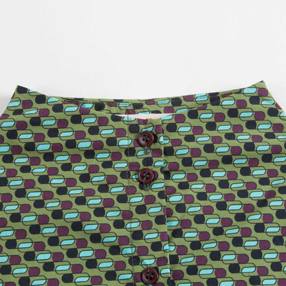 儿童绿色立领衬衫