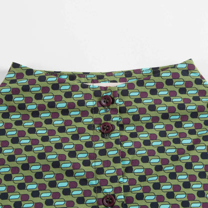 儿童绿色立领衬衫