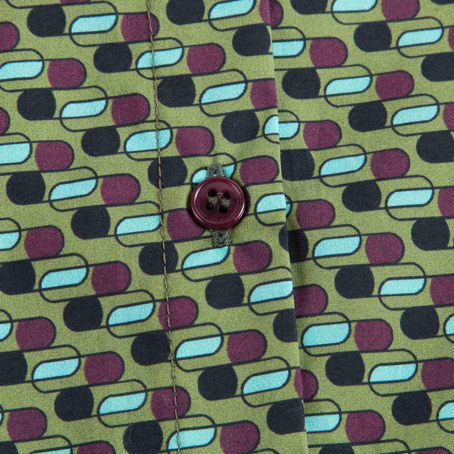 儿童绿色立领衬衫