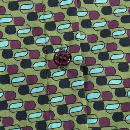 儿童绿色立领衬衫