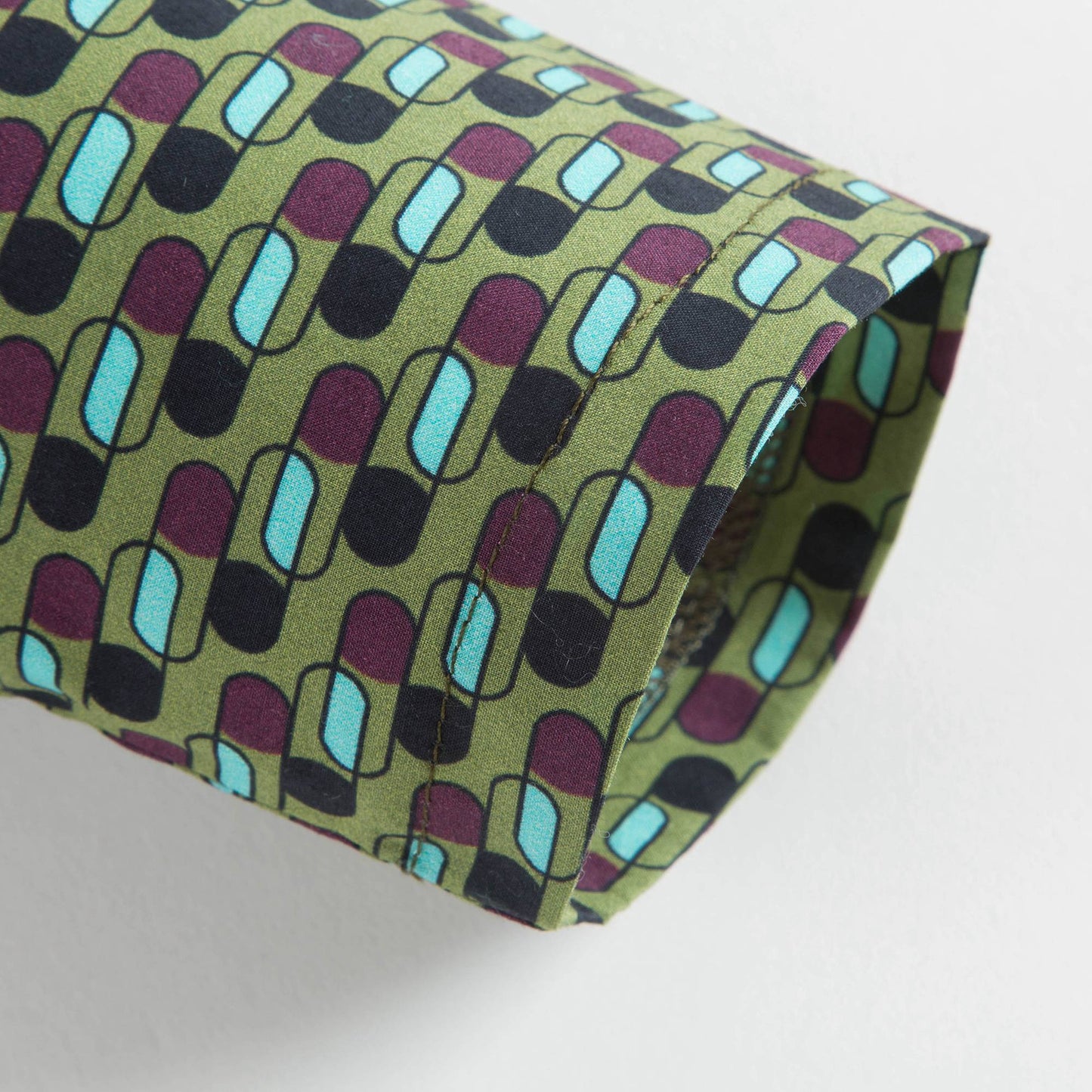 儿童绿色立领衬衫