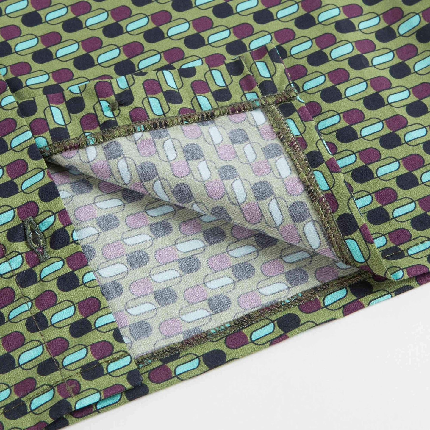 儿童绿色立领衬衫