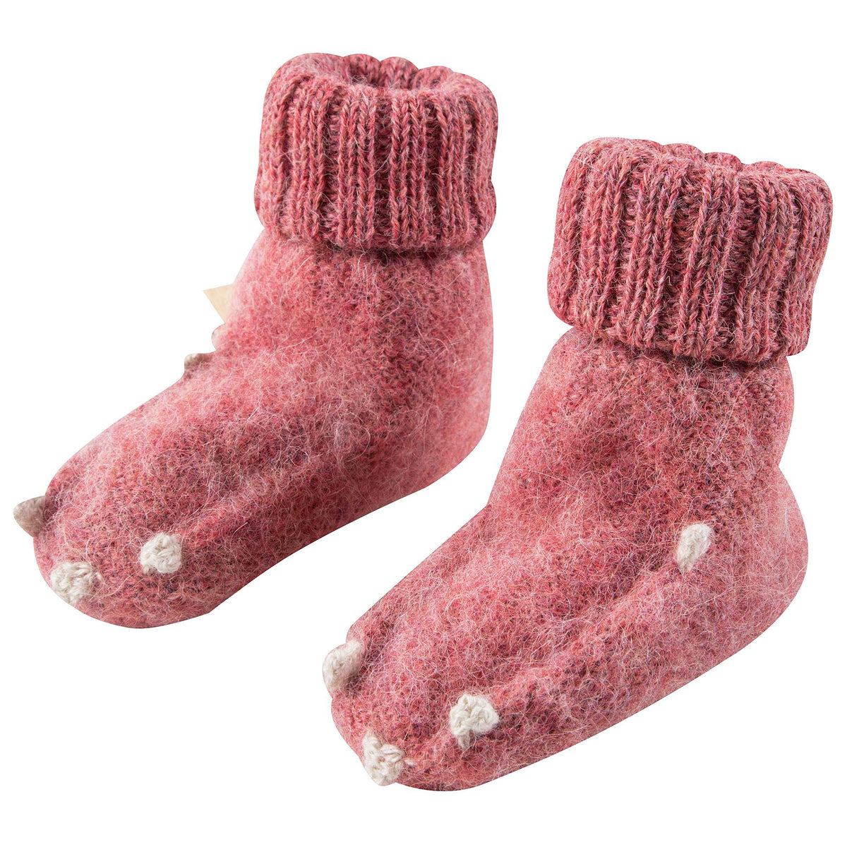 Baby Rose Pink Bunny Alpaca Wool Animal Booties