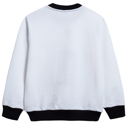 Baby Boys White "DG" Cotton Sweatshirt