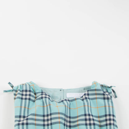 Girls Bright Aqua Cotton Dress