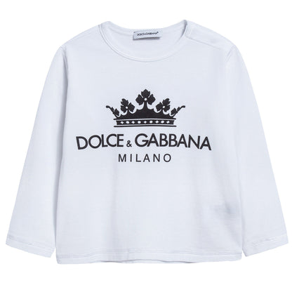 Baby Boys White Logo T-shirt