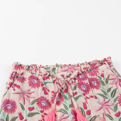 Girls White Flower "Twinkle" Pants