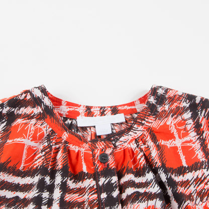 Girls Bright Red Cotton Blouse