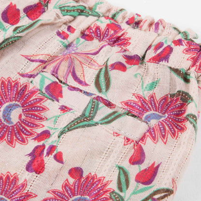 Girls White Flower "Twinkle" Pants