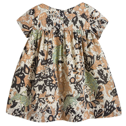 Baby Girls Multicolor Beasts Printed Dress