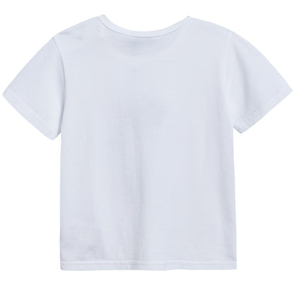 Baby Boys White Logo Cotton T-shirt
