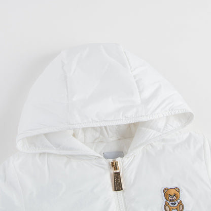 Baby Boys White Padded Showerproof Jacket