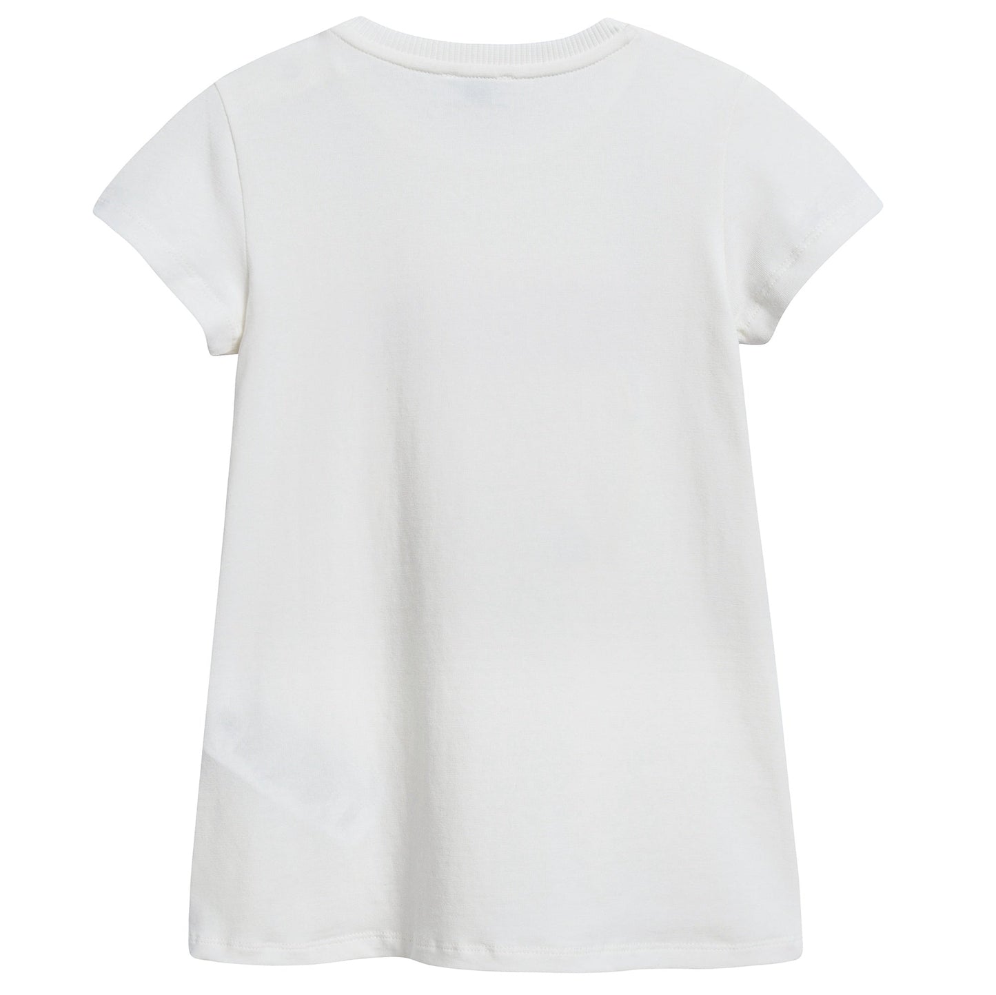 Baby Girls White Printed Logo Dress