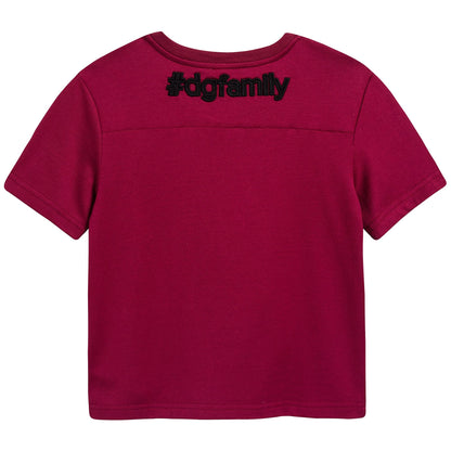 Girls Red Cotton T-shirt