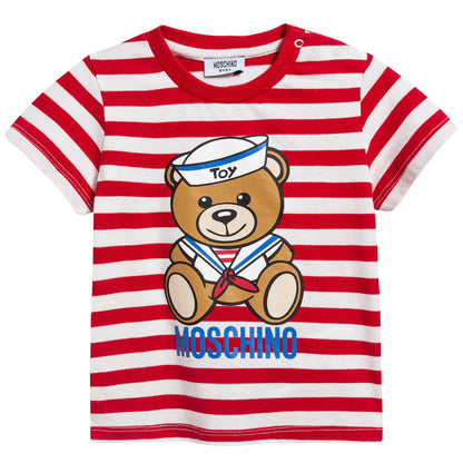 Baby Girls Red Stripes Cotton Set
