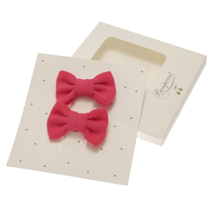 Girls Candy Pink Bow Two Piece Hairclip